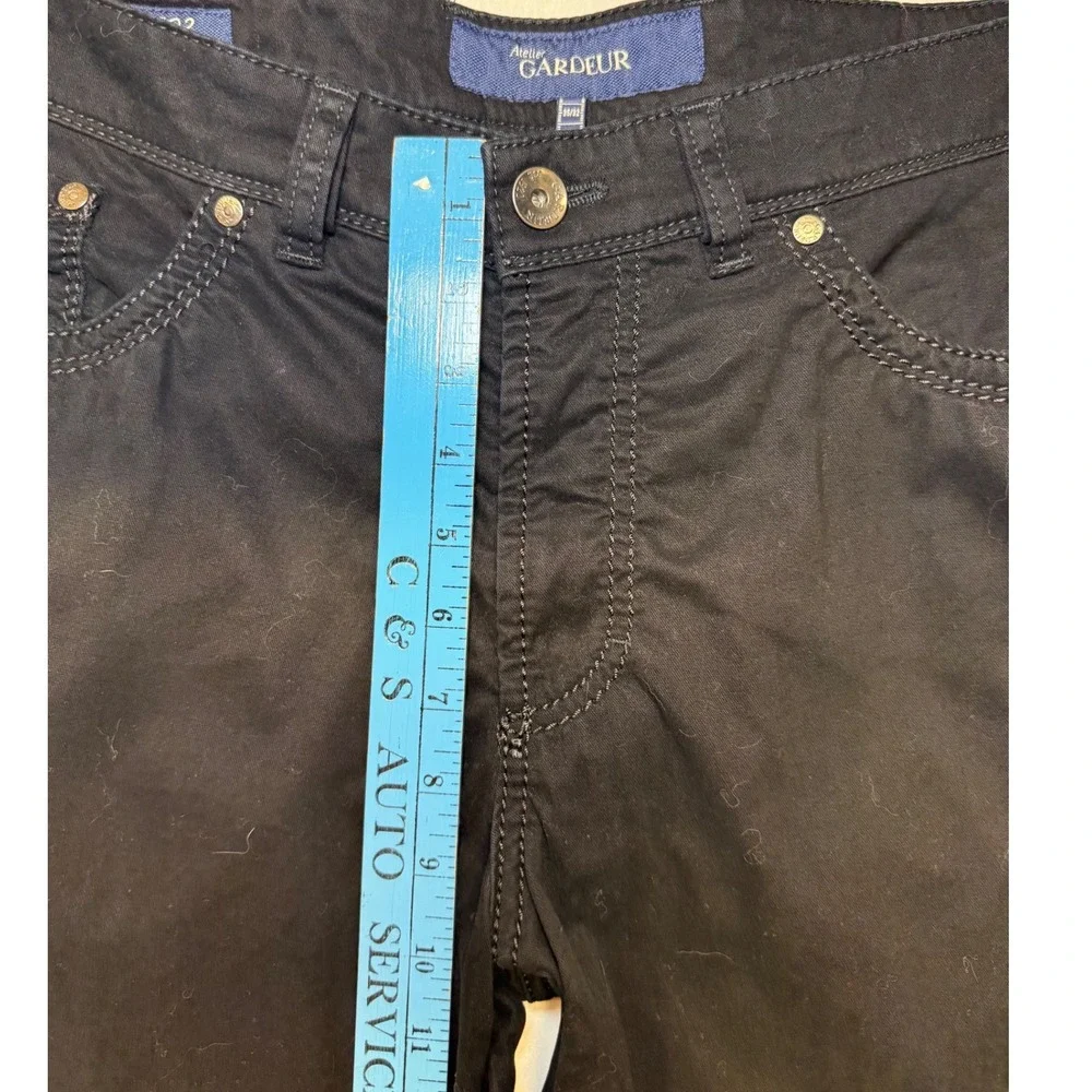 Atelier Gardeur Nevio 2 Regular Fit Mens Pants Black Size 35/28 Cotton Blend